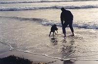 Playing with Bret at Fort Funston