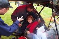 Melissa in the microlight